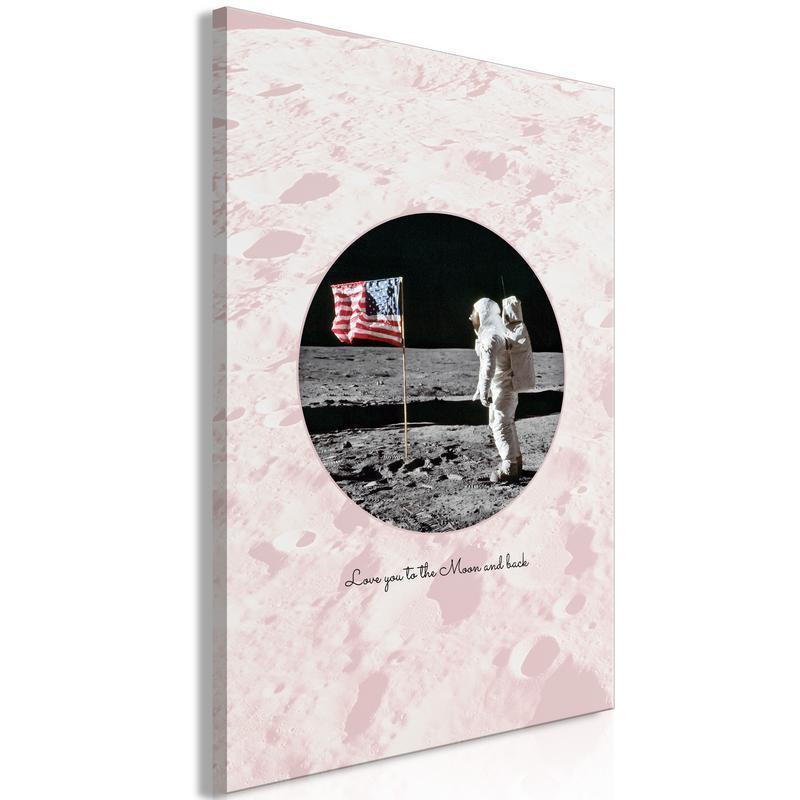31,90 € Canvas Print - Love You to the Moon and Back (1 Part) Vertical