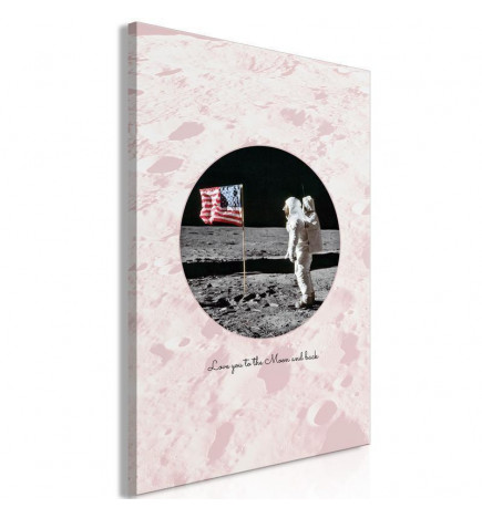 Canvas Print - Love You to the Moon and Back (1 Part) Vertical