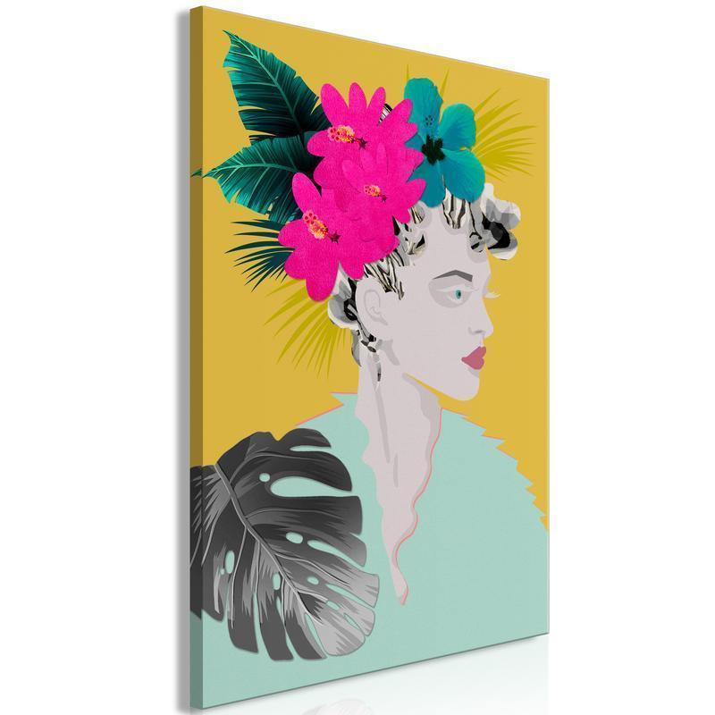 61,90 € Canvas Print - Flowers In The Hair (1 Part) Vertical
