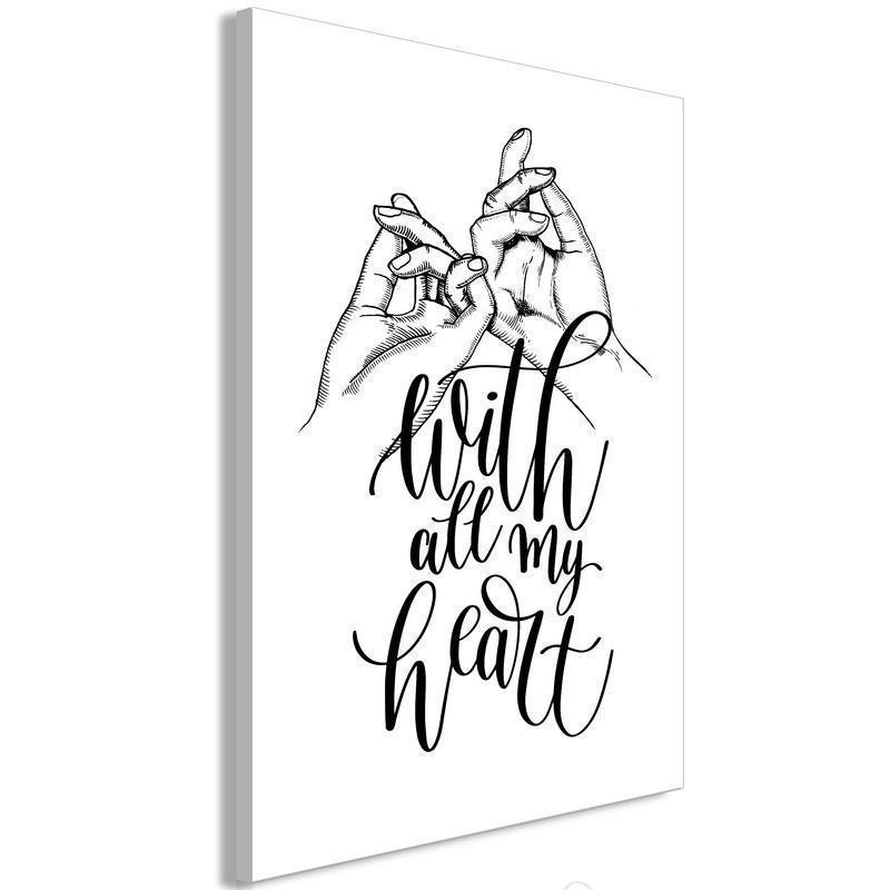 61,90 € Cuadro - With All My Heart (1 Part) Vertical