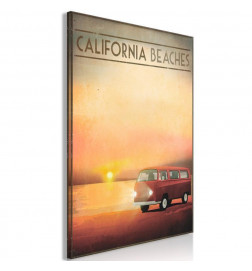 Schilderij - California Beaches (1 Part) Vertical
