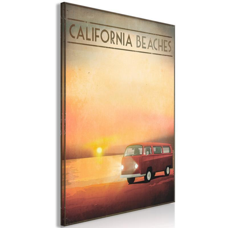 61,90 € Canvas Print - California Beaches (1 Part) Vertical