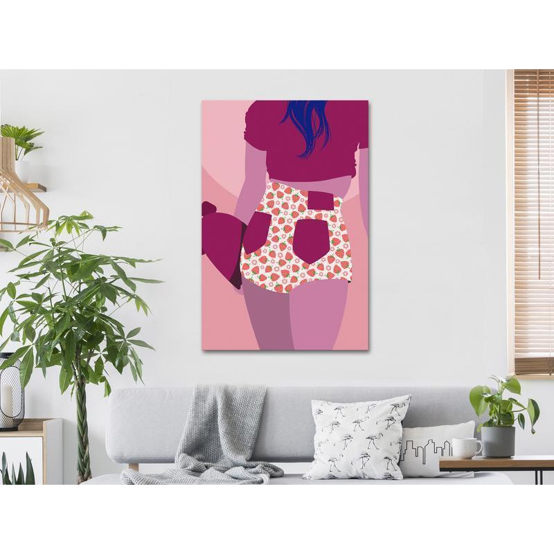 31,90 € Canvas Print - Strawberries Shorts (1 Part) Vertical