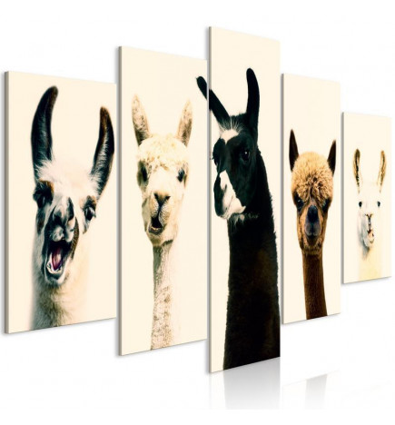 Canvas Print - Happy Family (5 Parts) Wide