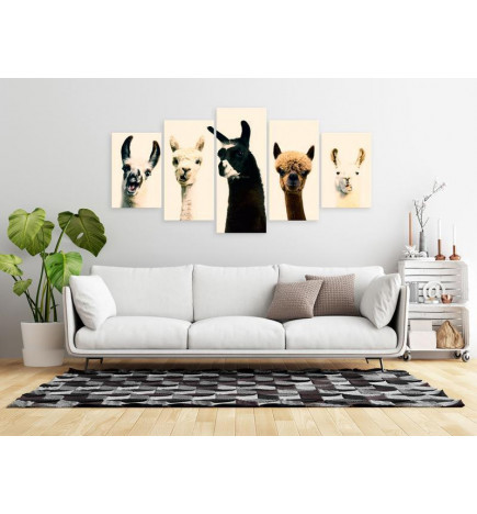 Canvas Print - Happy Family (5 Parts) Wide