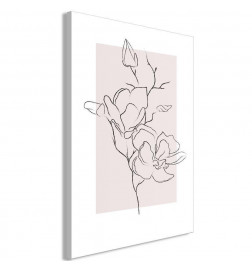 Schilderij - Creamy Magnolia (1 Part) Vertical