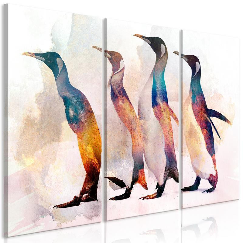 70,90 € Schilderij - Penguin Wandering (3 Parts)