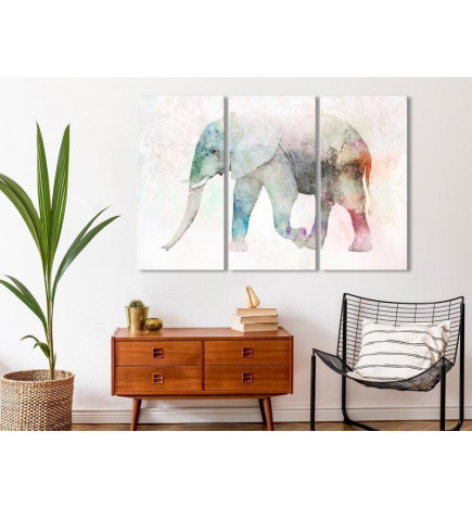 Imprimare canvas - Elefant pictat (3 părți)