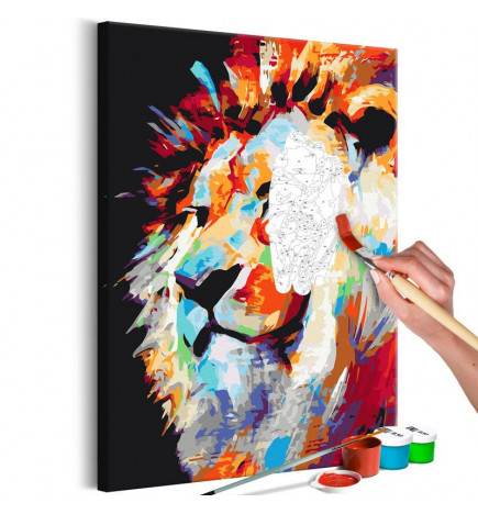 52,00 €Tableau à peindre par soi-même - Portrait of a Colourful Lion