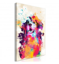 Schilderij - Watercolor Dog (1 Part) Vertical