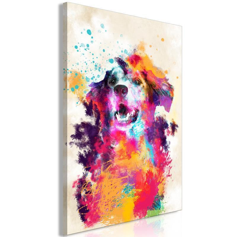 31,90 € Canvas Print - Watercolor Dog (1 Part) Vertical