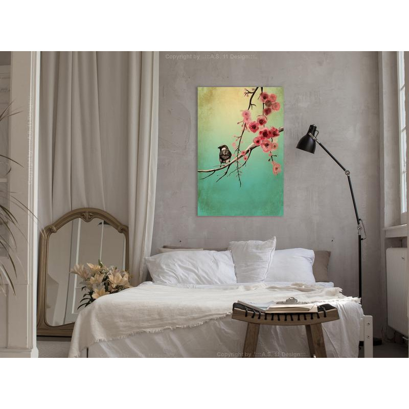 31,90 € Schilderij - Cherry Flowers (1 Part) Vertical