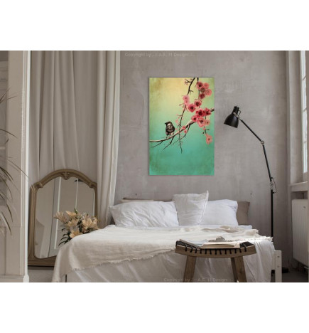 31,90 € Schilderij - Cherry Flowers (1 Part) Vertical