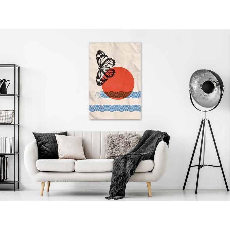 61,90 € Canvas Print - Butterfly and Sunrise (1 Part) Vertical