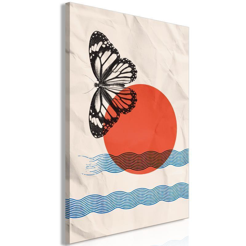 61,90 € Schilderij - Butterfly and Sunrise (1 Part) Vertical