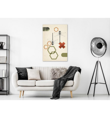 61,90 €Quadro - Dragonflies and Geometry (1 Part) Vertical