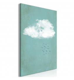Schilderij - Cumulus and Birds (1 Part) Vertical