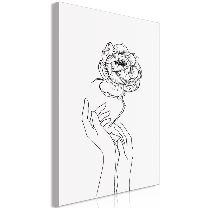 61,90 € Canvas Print - Delicate Flower (1 Part) Vertical