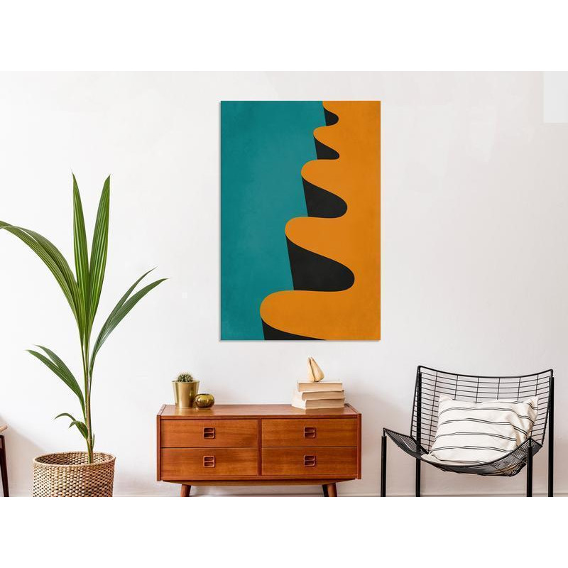 61,90 € Canvas Print - Orange Wave (1 Part) Vertical