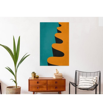 61,90 € Schilderij - Orange Wave (1 Part) Vertical