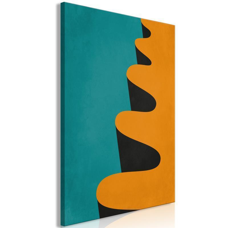 61,90 € Canvas Print - Orange Wave (1 Part) Vertical