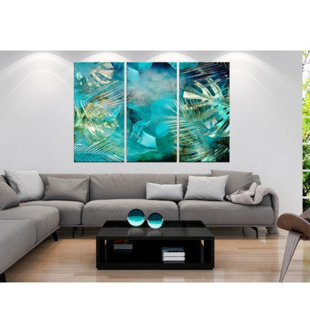 Canvas Print - Turquoise and Gold (3 Parts)
