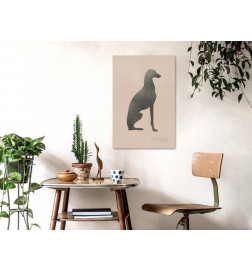 Leinwandbild - Calm Greyhound (1 Part) Vertical