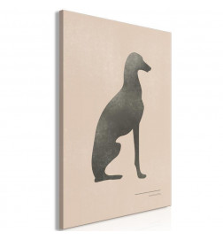 Schilderij - Calm Greyhound (1 Part) Vertical