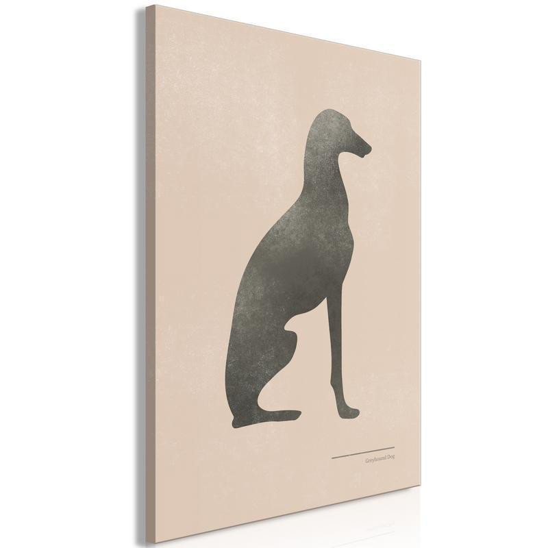 61,90 € Canvas Print - Calm Greyhound (1 Part) Vertical