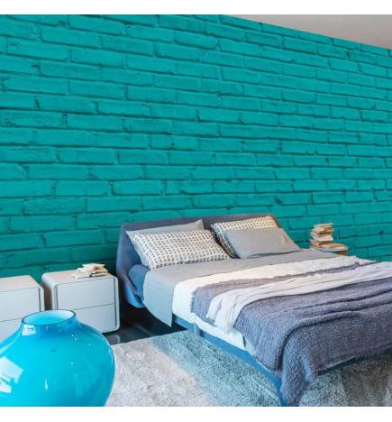 34,00 €Fotomurale col muro di mattoncini verdi - Arredalacasa