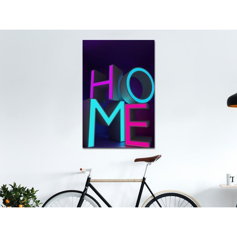 31,90 € Canvas Print - Home Neon (1 Part) Vertical