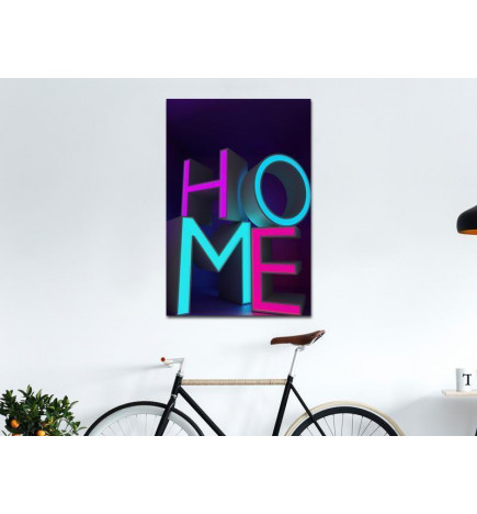 31,90 € Leinwandbild - Home Neon (1 Part) Vertical