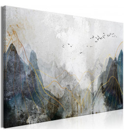 Canvas Print - Misty Mountain Pass (1 Part) Wide