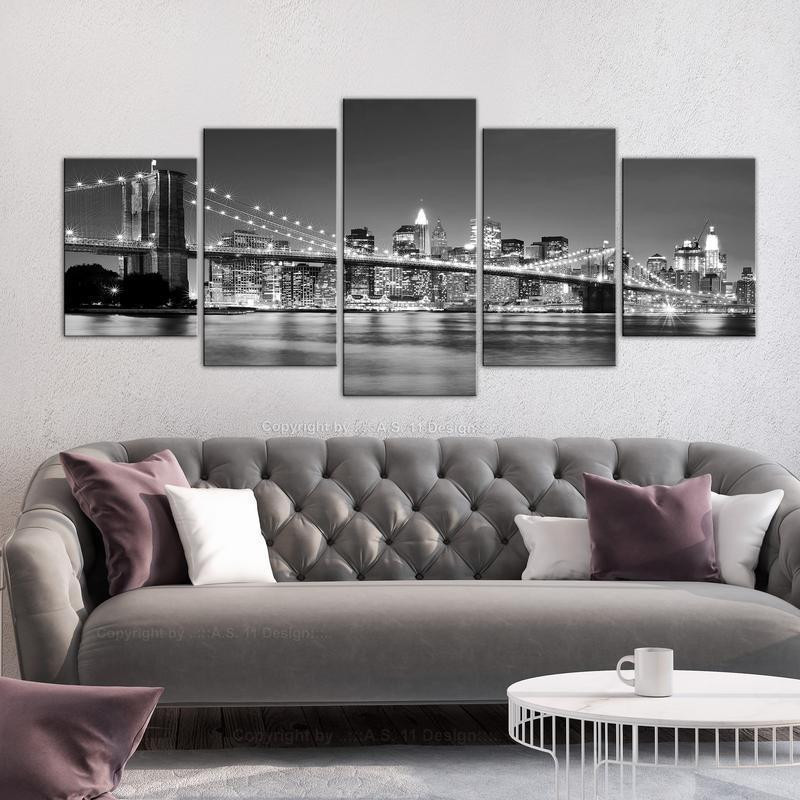 92,90 € Canvas Print - Dream about New York (5 Parts) Wide