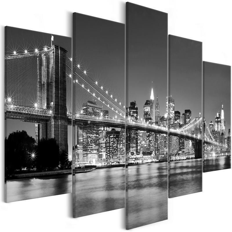 92,90 € Canvas Print - Dream about New York (5 Parts) Wide