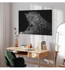 Schilderij - Leopard Portrait (1 Part) Wide