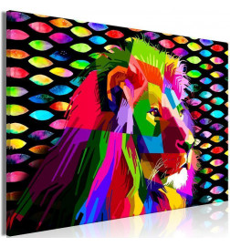 Leinwandbild - Rainbow Lion (1 Part) Wide