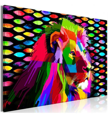 Canvas Print - Rainbow Lion (1 Part) Wide