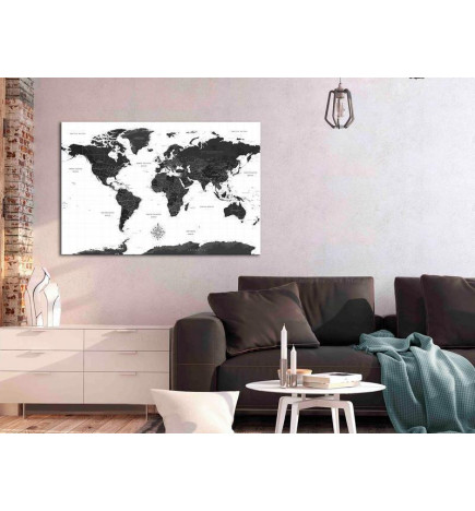 Slika - Black and White Map (1 Part) Wide