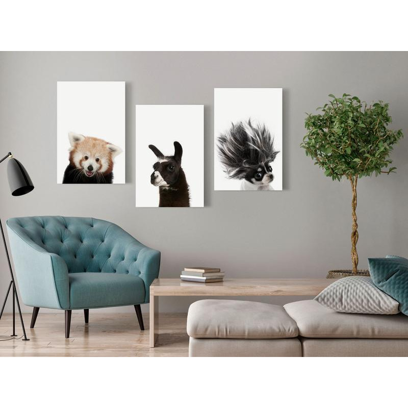 61,90 € Canvas Print - Friendly Animals (Collection)