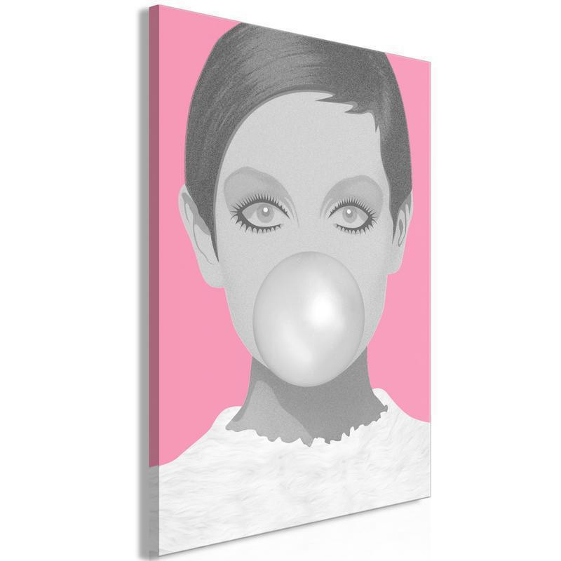 31,90 € Canvas Print - Bubble Gum (1 Part) Vertical