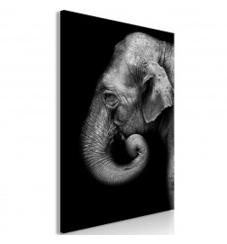 Schilderij - Portrait of Elephant (1 Part) Vertical