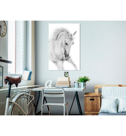 Quadro - White Horse (1 Part) Vertical
