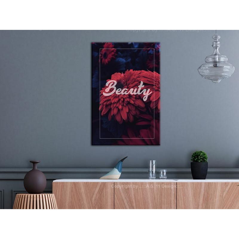 61,90 € Canvas Print - In the Garden of Red Flowers (1-part) - Beauty of Hidden Nature