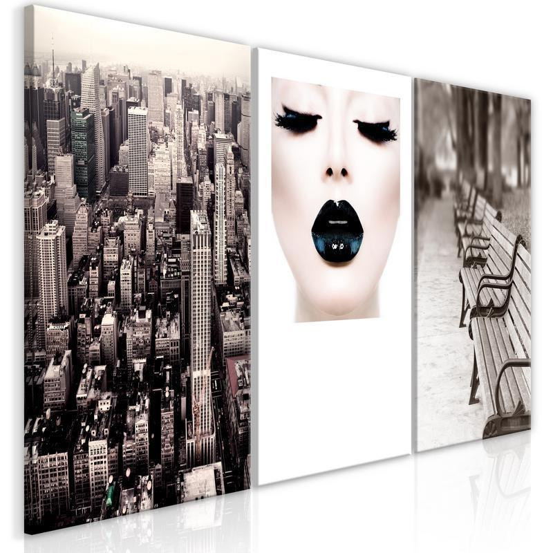 61,90 € Canvas Print - Faces of City (3 Parts)