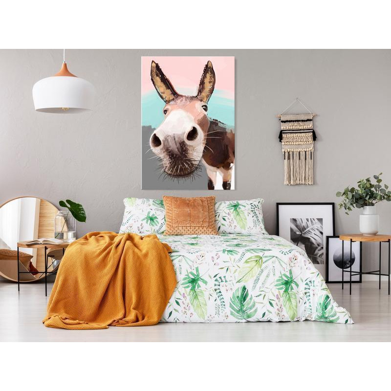 31,90 € Leinwandbild - Curious Donkey (1 Part) Vertical