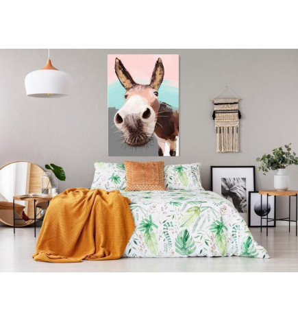 31,90 € Leinwandbild - Curious Donkey (1 Part) Vertical