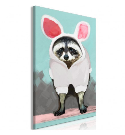 Schilderij - Raccoon or Hare? (1 Part) Vertical