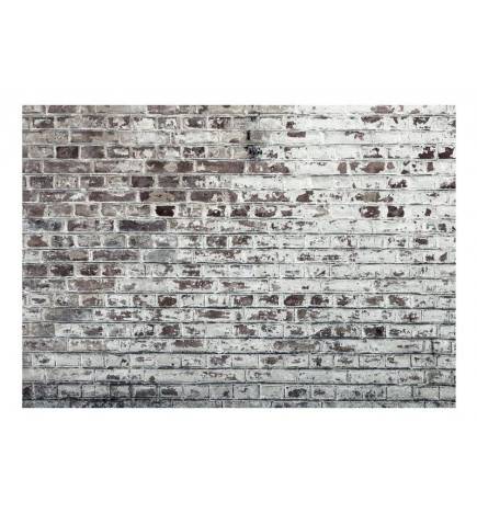 Fotomurale col muro di mattoni grigi e usurati - Arredalacasa