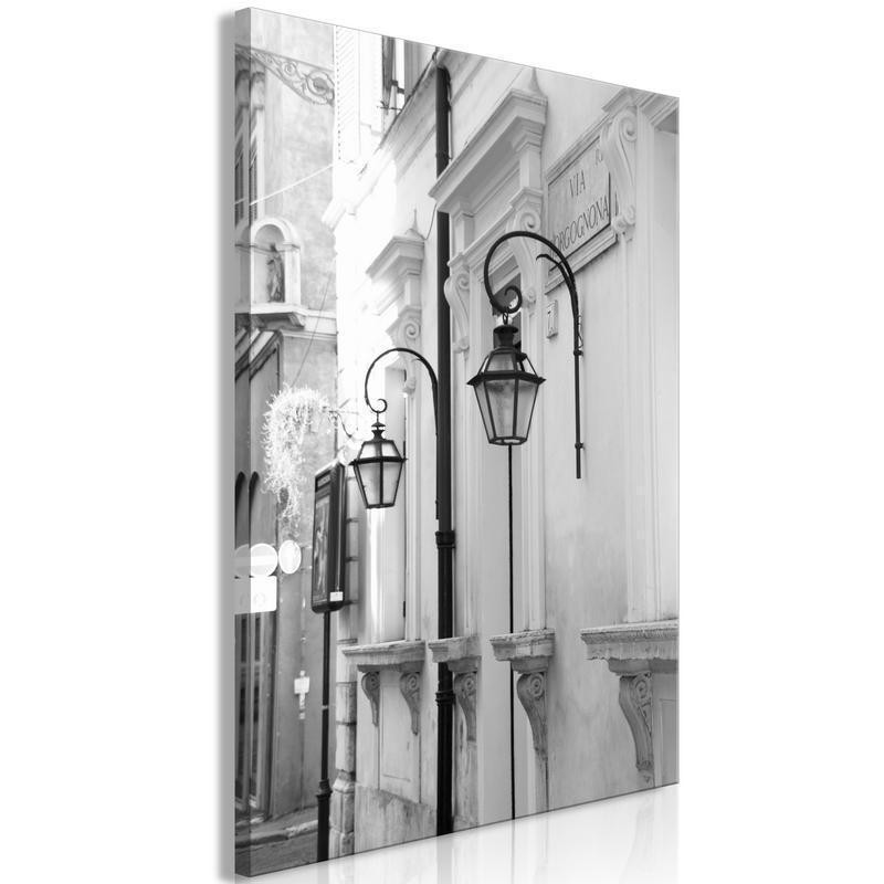 61,90 € Schilderij - Street Lamps (1 Part) Vertical